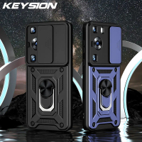 เคสเกราะกันกระแทก, KEYSION, สำหรับ Huawei P60 Pro, พร้อมวงแหวนป้องกันเลนส์กล้องสไลด์, ฝาหลังโทรศัพท์