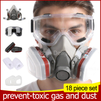 18 piece suit Gas Mask 6200 Protect Mask Air Respirator Painting Spraying Safety Work Filter PM2.5 D