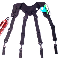 Functional Harness Strap Practical tactical suspender belt with keychain. X-type belt, adjustable de