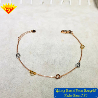 Gelang Rantai Emas Rosegold Kadar Emas 750