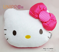 【UNIPRO】Hello Kitty 凱蒂貓 大臉 頭型 抱枕 綁帶 午安枕(中)  禮物 三麗鷗正版授權