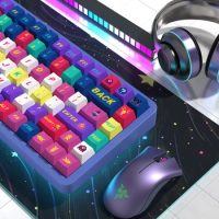 ECHOME Cyberpunk Keycap PBT Dye-sublimation Colorful Personalized Keyboard Cap Cherry Profile Key Cap for Mechanical Keyboard
