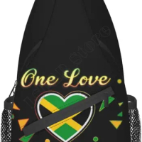 Jamaica Flag Sling Bag Crossbody Backpack Shoulder Chest Bag Jamaican Travel Hiking Daypack for Women Men