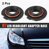 UXCELL 2pcs H7 LED Headlight Adapter Base Bulb Sockets Retainer Holder Universal for Car Black