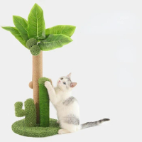 New cat climbing frame Sisal toy Cat scratch board wooden cat nest cat tree cactus pet toys pet products