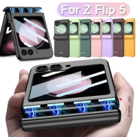 For Samsung Galaxy Z Flip 5 Magnetic Phone Case with Built-in Screen Protector Hinge Protection Phone Cover for Samsung Z Flip5