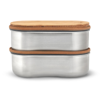 black+blum 雙層(不銹鋼)便當盒連餐叉 34oz (1000ml)