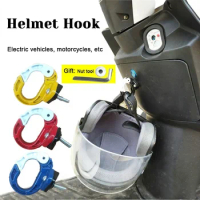 Motorcycle Helmet Hook Storage Bag Rack Aluminum Alloy Easy To Install Handlebar Storage Hook Scooter Luggage Bag Hanger
