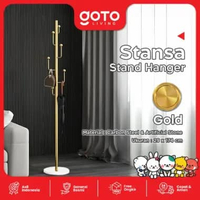 Goto Stansa Stand Hanger Tiang Gantungan Tas Topi Baju Aesthetic GOLD