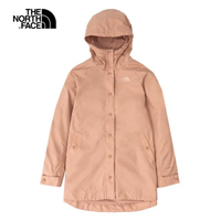 【The North Face】The North Face北面女款粉色防潑水連帽防風外套|4U9VV3R