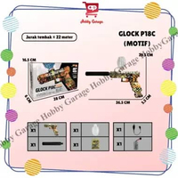 Mainan Glock P18C Tembakan Anak WGG Water Gel Blaster Watergel P18C Graffiti