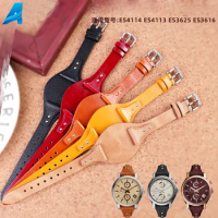 Watchband For Fossil Ultra Thin Genuine Leather Watch Strap ES4114 ES4113 ES3625 ES3616 Women's Tray Cowhide Bracelet 18mm