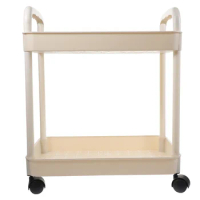 Plastic Movable with Handle Multi-Tier Rolling Storage Shopping Shopping Carts Trolley Rolling Storage Shopping Storage