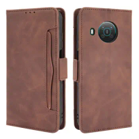 Leather Card Slot Removable Flip Case for Nokia X20 Phone Cover 360 Protect Wallet Skin for Nokia X10 Case Nokia X 20 10 Fundas
