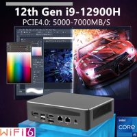 2 Lans 2.5G 13th Gen i9 13900H Intel Mini PC Nuc Windows 11 2*DDR4 PCIE4 Thunderbolt4 Gaming Desktop Computer 4x4K Display WiFi6