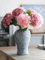 繡球花仿真花客廳裝飾擺件假花插花桌面擺花整體花藝帶瓶