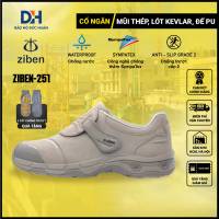Giày Bảo Hộ Ziben 251 Hàn Quốc Cao Cấp, Khóa Dán Chống Nước, Thoáng Khí, Chống Đinh, Chống Dập Ngón,