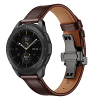 Watchband for samsung galaxy watch active2 40mm band 20mm Genuine Leather Strap for galaxy watch active 2 44mm wristbands