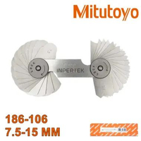 Mal Radius R7.5-15 MITUTOYO 186-106 Fillet Gauge Corner Gage Alat Ukur Inside Outside