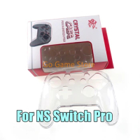 10pcs Clear Crystal Housing Shell Cover For NS Nintendo Switch Pro Game Controller Handle Protective Case