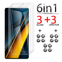 6in1 Lens Screen Protector For Xiaomi Poco X6 Pro Anti-Scratch tempered glass pocophone X6pro X 6pro 6.67 inch protective glass