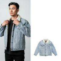 【LEVIS】鋪毛牛仔外套 厚款 純棉 寬鬆感 復古 牛仔外套 外套 長袖外套 牛仔 男女外套 平輸品@1749HM1