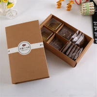 200pcs/lot Black/Brown Kraft Paper Boxes Gift Craft Box Drawer Style Handmade Packaging Jewelry 20.2*12.2*5.2cm