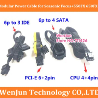 6pin to 4 SATA / 6pin to 3 IDE / 8pin to CPU 4+4pin / 8pin to 6+2pin modular Power supply cable for Seasonic Focus+550FX 650FX