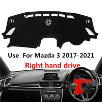 TAIJS hot selling Vehicle parts Flannel 3 color Car Dashboard cover For Mazda 3 2017-2021 Right hand drive