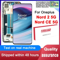 Original AMOLED For OnePlus Nord 2 5G LCD DN2101 DN2103 For OnePlus Nord CE 5G EB2101 EB2103 Display Touch Screen Digitizer