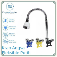 Kran Warna Angsa Flexible Putih 1/2Inch Kran Wastafel Cuci Piring Keran Dapur Kran Air Angsa Pipa ta