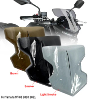 3Colors Motorcycle Windshield Wind Deflector Windscreen For Yamaha MT-03 MT03 MT 03 2020 2021 Accessories