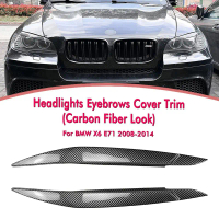 Nắp Lông Mày Đèn Pha Ô Tô, Trang Trí, Vỏ Mắt Mèo Đèn Pha Ô Tô, Cho BMW X6 E71 2008-2014