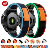 20 22 26mm Nylon strap for Garmin Fenix5 5X 5S Plus 7X 6 6X 6S Pro 3 3HR Forerunner945 High quality Loop Smartwatch Watch Band