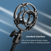 Universal Professional Condenser Microphone Shock Mount Holder Studio Recording Bracket For Black Large Mic Clip