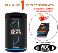 Rule 1 Active BCAAs (30 Servings) - Asid Amino Amino Acid, BCAAs, Preworkout Recovery, Energy, Susu