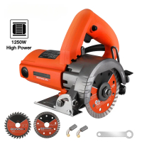 1250W เครื่องตัดเลื่อยวงเดือนไฟฟ้าเครื่องมือไฟฟ้าหินเซรามิคหินอ่อนอิฐเครื่องตัดกระเบื้องพร้อมใบเลื่อ