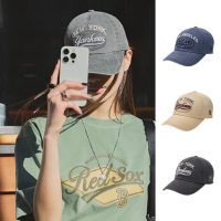 【MLB】可調式軟頂棒球帽 KARINA同款 Varsity系列 洛杉磯道奇/紐約洋基隊(3ACPV165N-三色任選)