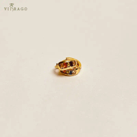 VIRAGO Anting Titanium Wanita Emas Muda Anti Karat Dewasa Korea Asli Korea Panjang Pudar Gaya Korea 