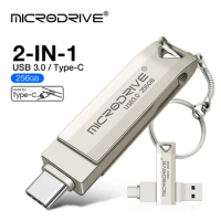 2 in 1 OTG USB-C Flash Pen Drive Metal Memory Stick Usb 3.0 flash Disk 64GB 128GB 256G 512G USB3.0 Dual C Pendrive free shipping