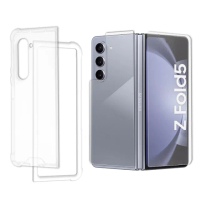 【Timo】三星SAMSUNG Galaxy Z Fold5 透明防摔手機殼+高清水凝膜(手機殼+軟膜保護貼)