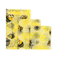 Beeswax food wrap - Reusable Bees Wax Paper Wrap Food Fruit Storage Zero Waste Sandwich Bags Food wrappers Animals Print