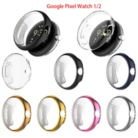 Case For Google Pixel Watch 2/1 TPU Soft Full Smart Watch Screen Protector Bumper Shell Pixel Watch Watch Cover Accessories