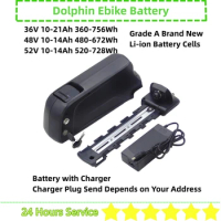 Dolphin Ebike Battery 48V 10Ah 10.4Ah 12Ah 12.8Ah 14Ah 36V 15Ah 20Ah 52V 14Ah Ebike Battery with Charger for EBO Dolphin Battery
