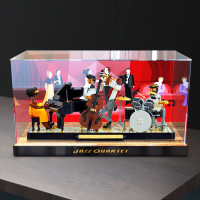 展示盒 收納盒 亞克力收納盒適用樂高21334爵士樂隊積木模型高清防塵玩具展示盒-快速出貨