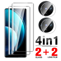 4 in 1 Full Curved Tempered Glass Case For vivo X100 Pro Camera Lens Protective Glass For Vivo X 100 Pro 100Pro X100Pro V2324A