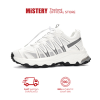 MISTERY รองเท้าผ้าใบส้นสูง รองเท้าวิ่ง รุ่น LIGHTNING สีเทา（MIS-859）