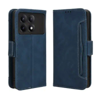 POCO X6 PRO 5G X 6 Retro Leather Flip Case Card Holder Removable Wallet Book Magnet Full Cover For Xiaomi POCO X6 PRO Phone Bags