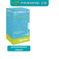 Fluimucil A 600mg 10 Effervescent Tablets Lemon Flavour EXP:04/2028 [ FARMASI CS ]