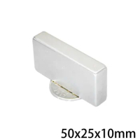1~10PCS 50x25x10 mm N35 Block Powerful Magnets Strip Neodymium Magnet 50x25x10mm Strong Permanent NdFeB Magnetic 50*25*10 mm